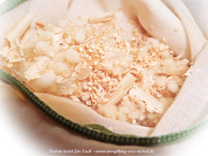 Füllung - Hirseschalen - Zirbenholz - Wolle 