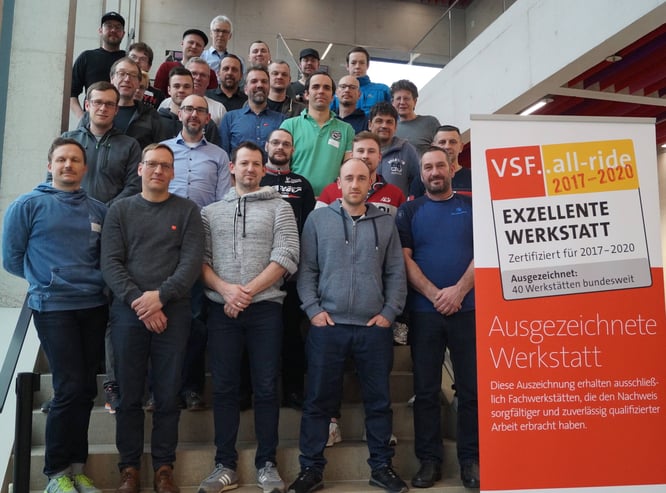 28 Absolventen der VSF..all-ride Werkstattschulung erlangten wertvolles Fachwissen
