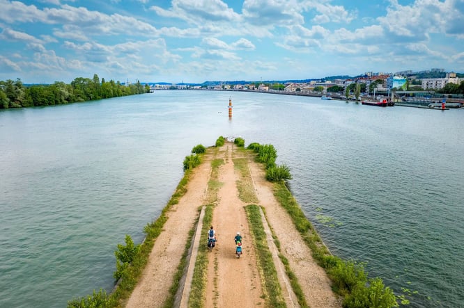 La Voie Bleue, Zusammenfluss Rhône und Saône in Lyon. Copyright: Guillaume Robert Famy 