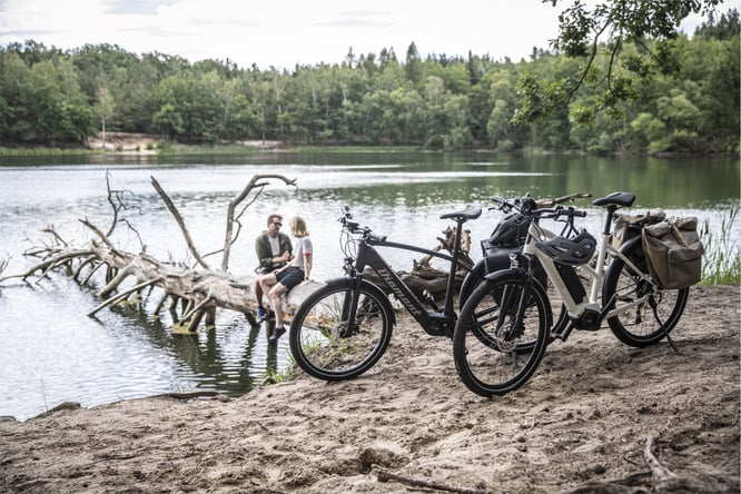Elektroradtour durch Mecklenburg-Vorpommern. Foto: Diamant/Maik Scharfscheer