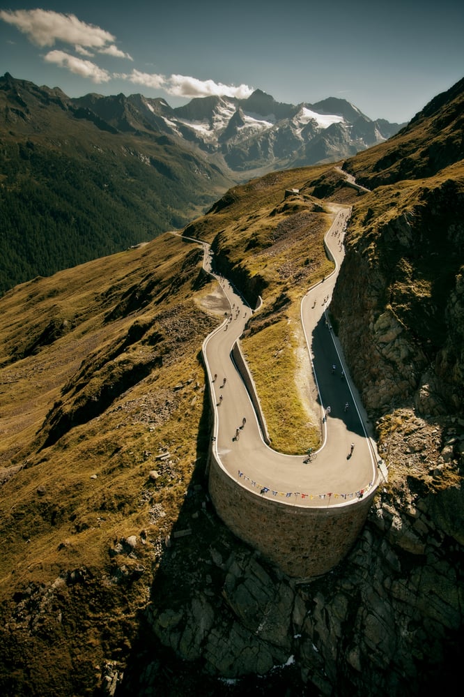 Die Radsportler am Timmelsjoch © Ötztal Tourismus