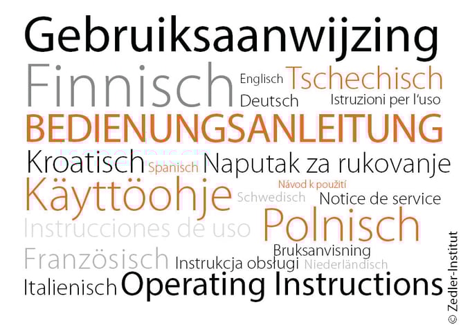 ©Zedler.de / Zedler Anleitungen in neuen Sprachen