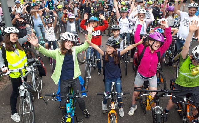 Mit dem Rad zur Schule? „Aber sicher!“, rät der ADFC Rheinland-Pfalz. Foto: ADFC Saarland