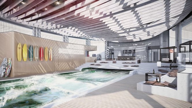 Die Jochen Schweizer citywave (Foto: Design by OSA+ Ochs Schmidhuber Architekturgesellschaft mbH / jochen-schweizer.de)