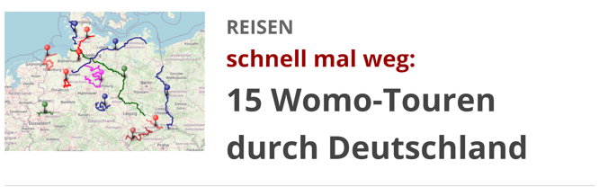 15 kurze Wohnmobiltouren in Deutschland