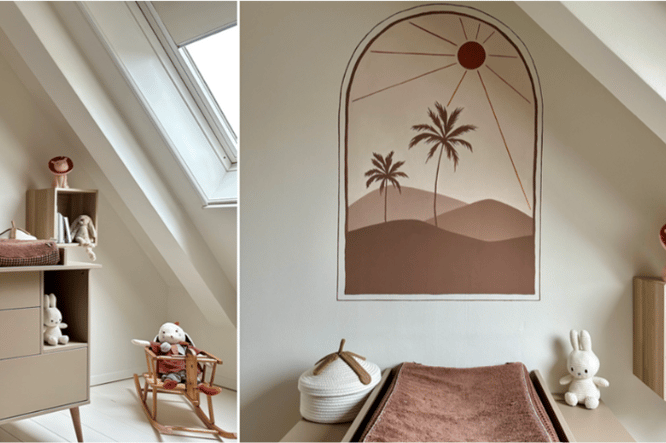 inspiratie aardetinten babykamer