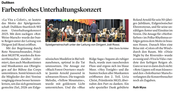 Oltner Tagblatt, 16.5.2025, S. 20