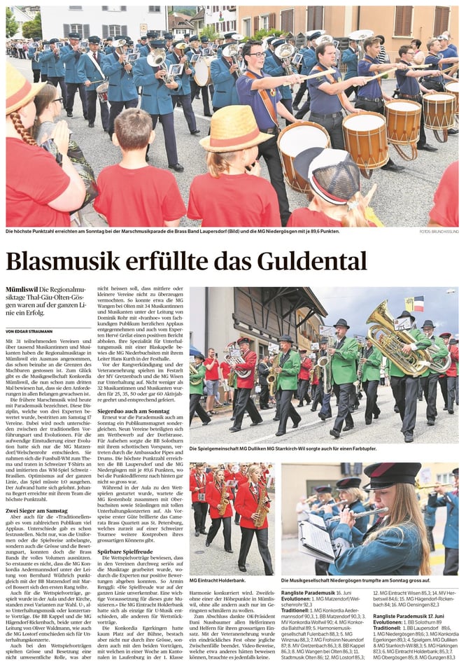 Oltner Tagblatt, 18.6.2018, S. 19