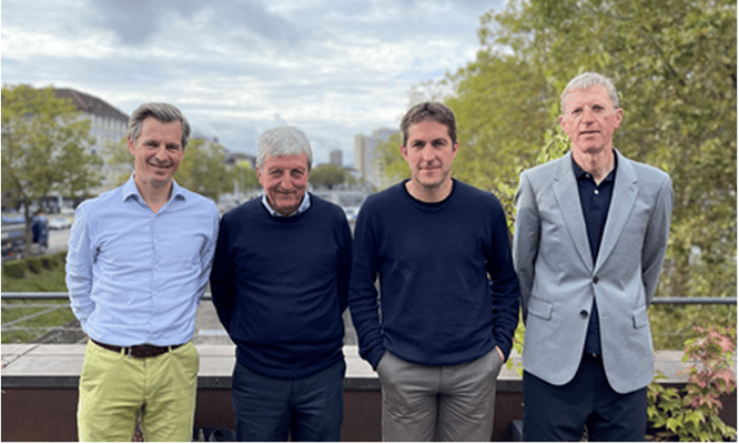 Der neue Verwaltungsrat der Sport Components AG mit Philipp Sauber, Peter Ruckstuhl, Pius Kobler und Cees de Witte (von links nach rechts)