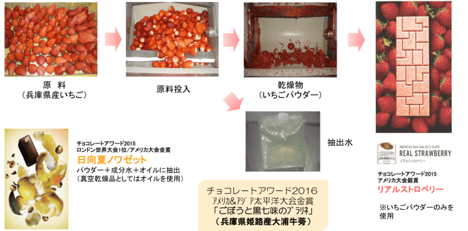 低温真空乾燥機実績～いちご、日向夏（パティシエ エス コヤマ様）