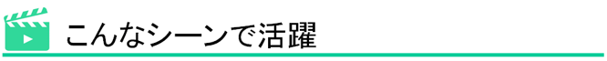 こんなシーンで活躍