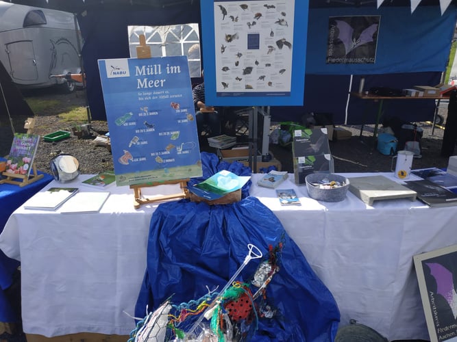 Fragen und Antworten zu Müll im Meer, war ein Thema am Infostand