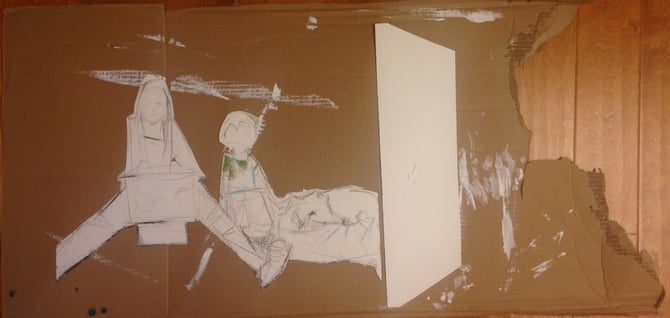 Renate 13, multi-media collage, 2016