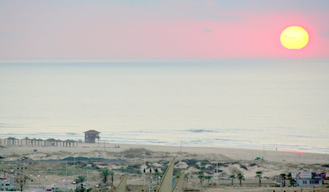 Coucher du soleil à Ashdod