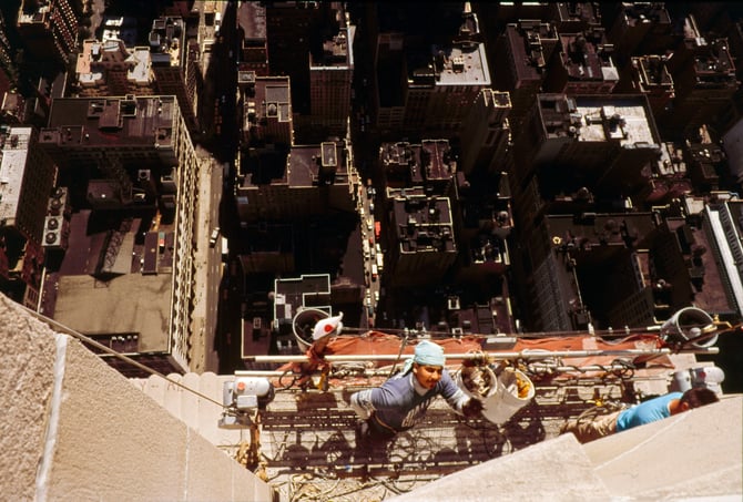 Arbeiter an der Fassade des Empire State Buildings