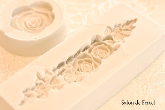 carving カービング　オリジナル　クレイ　型　バラ　薔薇