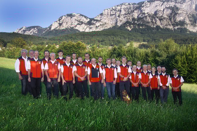 Mannschaft Bergrettung Steinbach-Weyregg Foto 2025 © Fotowerkstatt Michael Hofstätter