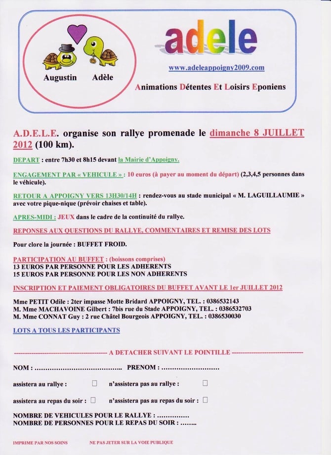 affiche rallye promenade