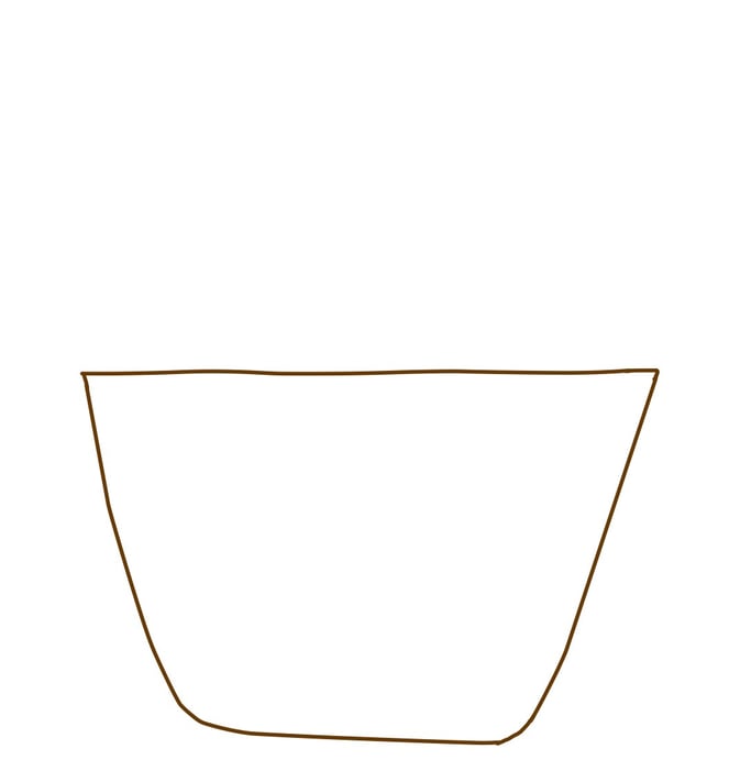 アイコン 「買い物」 (作: 塚原 美樹) ～ バッグの下の部分を描く