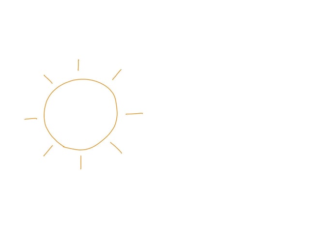 アイコン 「朝」 (作: 塚原 美樹) ~ 左側に太陽を描く