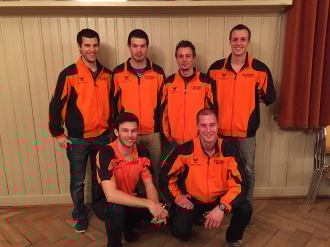 Von oben links: Rico Meier, Christof Meier, Matthias Schär, Jan Fischer. Von unten links: Urs Stalder, Fabian Widmer