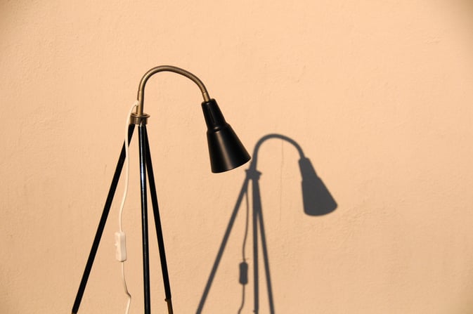 Onkel Edison Stehlampe Tripod Architekt schwarz