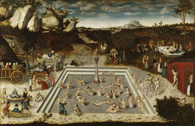 LA FONTAINE DE JOUVENCE , Lucas Cranach l'Ancien  (1546)