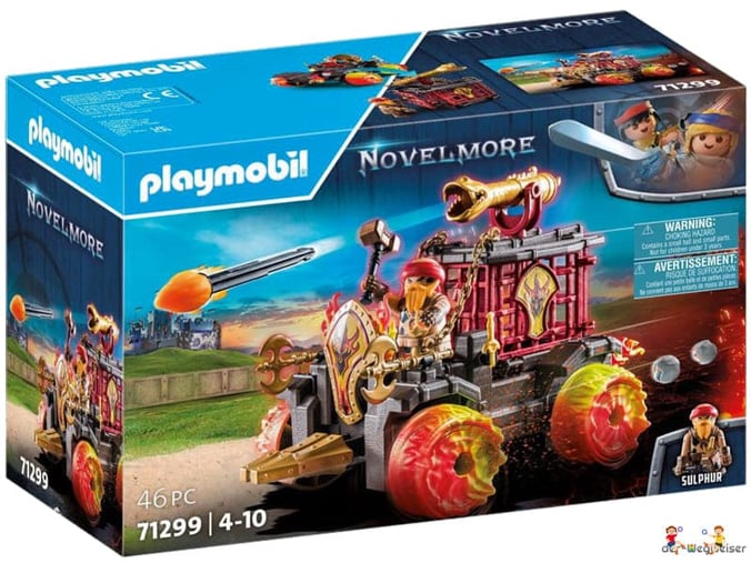 Bei der Bestellung im Onlineshop der-Wegweiser erhalten Sie das Playmobil Paket 71299 "Playmobil Novelmore Feuerkampfwagen".