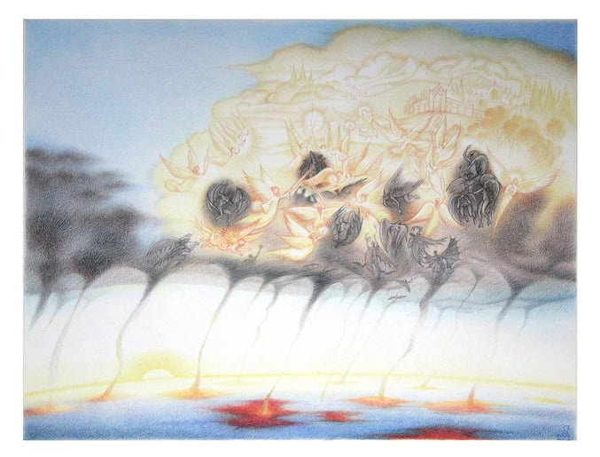  Metaphorical realism surealism Agni-Yoga Tableau oil painting Réalisme métaphorique 