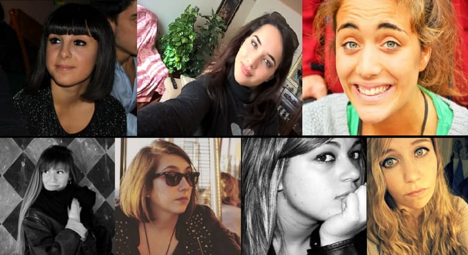 Vittime italiane di Barcellona: Valentina Gallo, Elena Maestrini, Francesca Bonello, Serena Saracino, Elisa Scarascia, Lucrezia Borghi, Elisa Valent