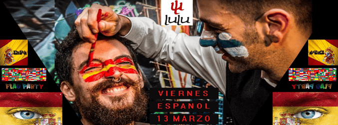 Venerdì erasmus al Lulu pub - Viernes espanol, paint your flag