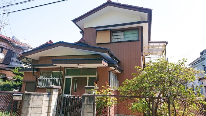 千葉市中央区赤井町の外壁塗装工事　塗装前