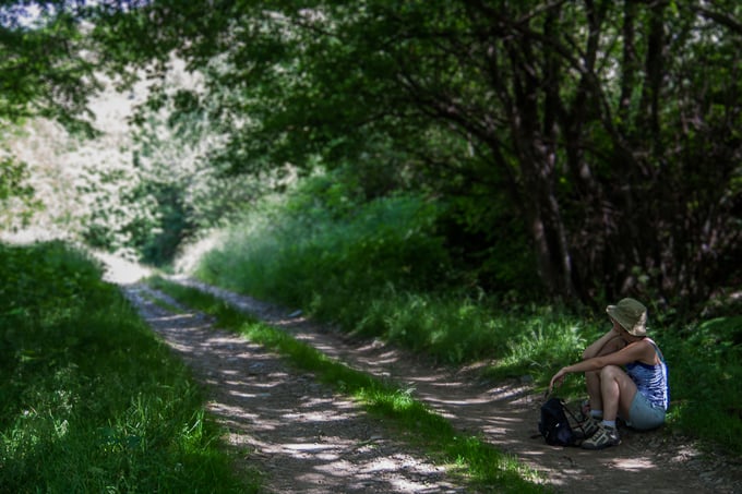 Chemin de petite randonnée sur Mont bouges