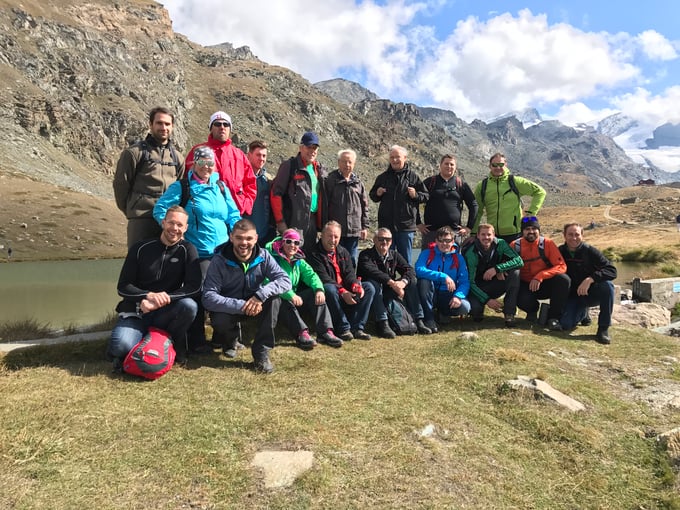 Posieren in Zermatt - Vereinsreise 2017