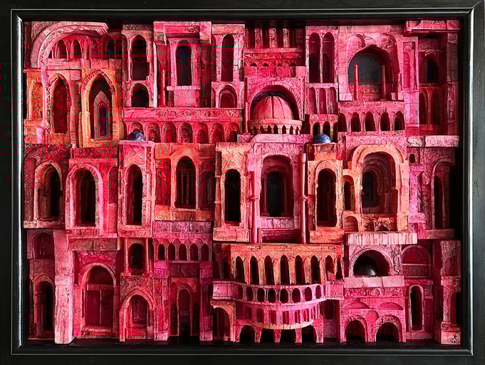 Anthon Hoornweg. Dedicated to Giovanni Batista Piranesi. Polydur, 134x103 cm.