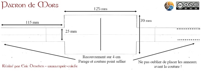 Patron de mors en cuir