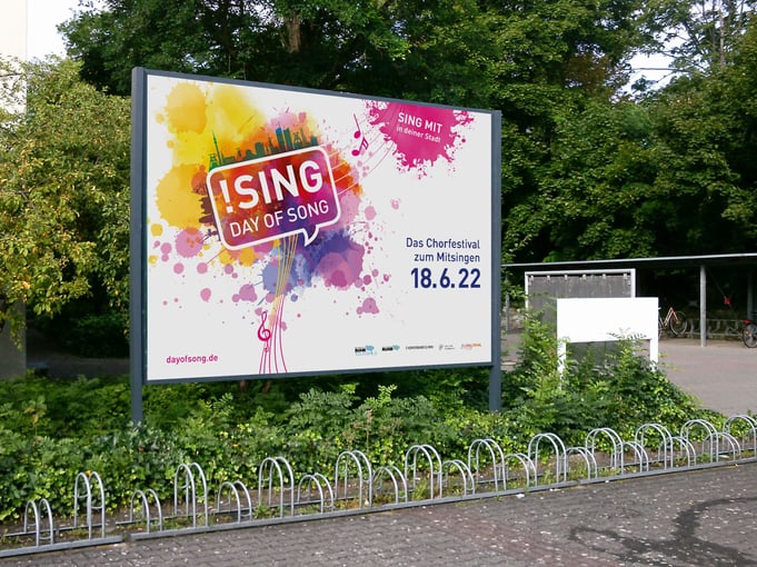 Veranstaltungsbranding für !SING Day of Song by Silke Jacobi