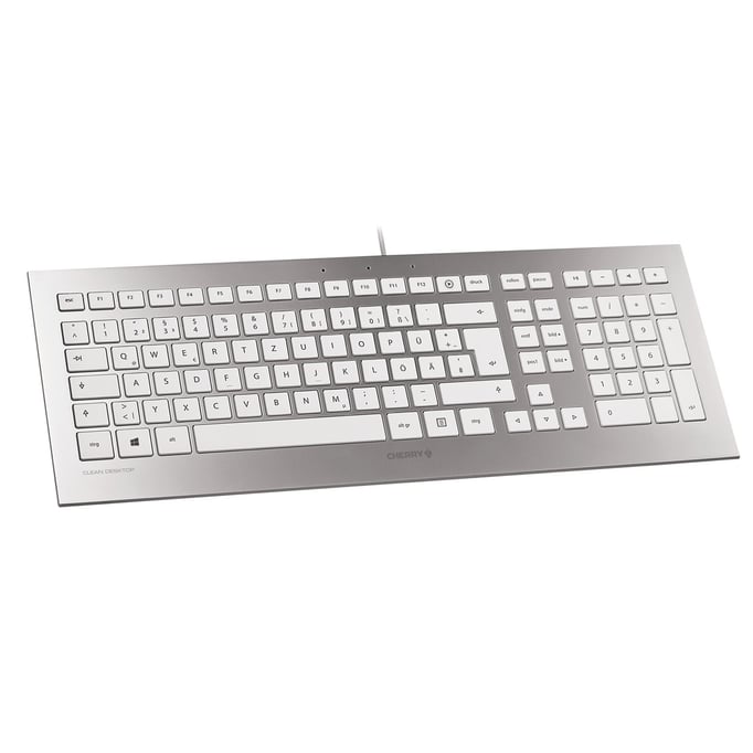 Cherry Strait Corded Keyboard (argentblanc)