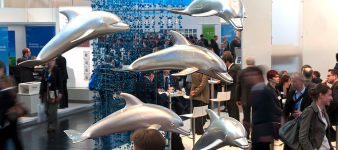 Ein stark frequentierter Messestand...