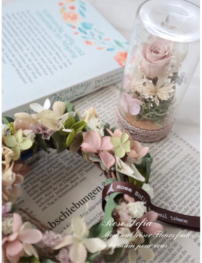 ミニボトル　10x10xH5 3,900円・ミニリース＆ボトルセットあり