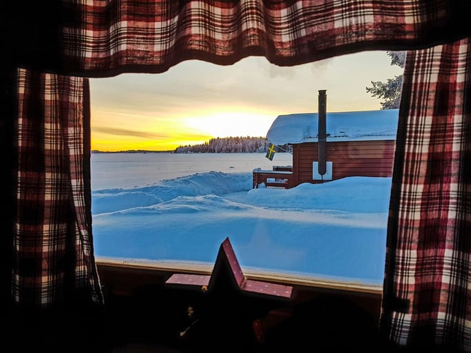 Ausblick aus der Bärenhütte/Schnee und Eis