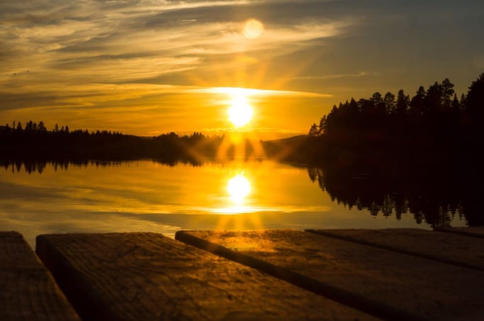 Sonnenaufgang in Lappland