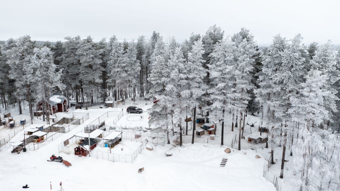 Lapplands Drag von oben