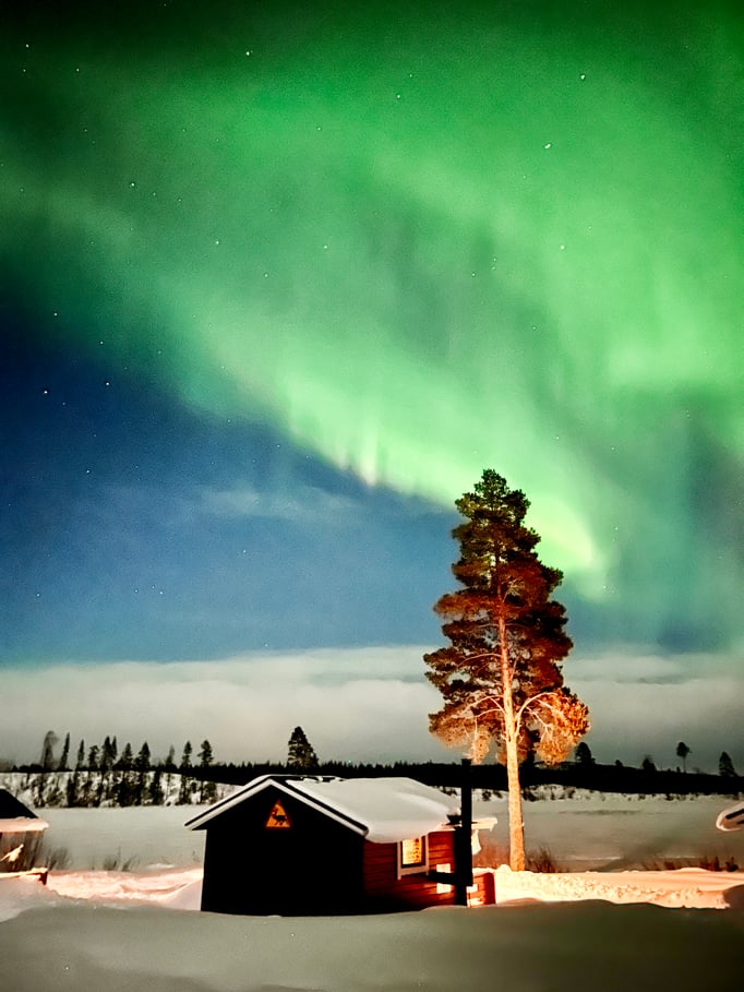 Nordlichter Aurora Borealis in Lappland