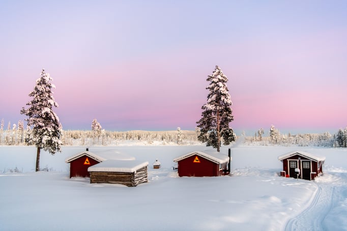 Gästehütten bei Lapplands Drag
