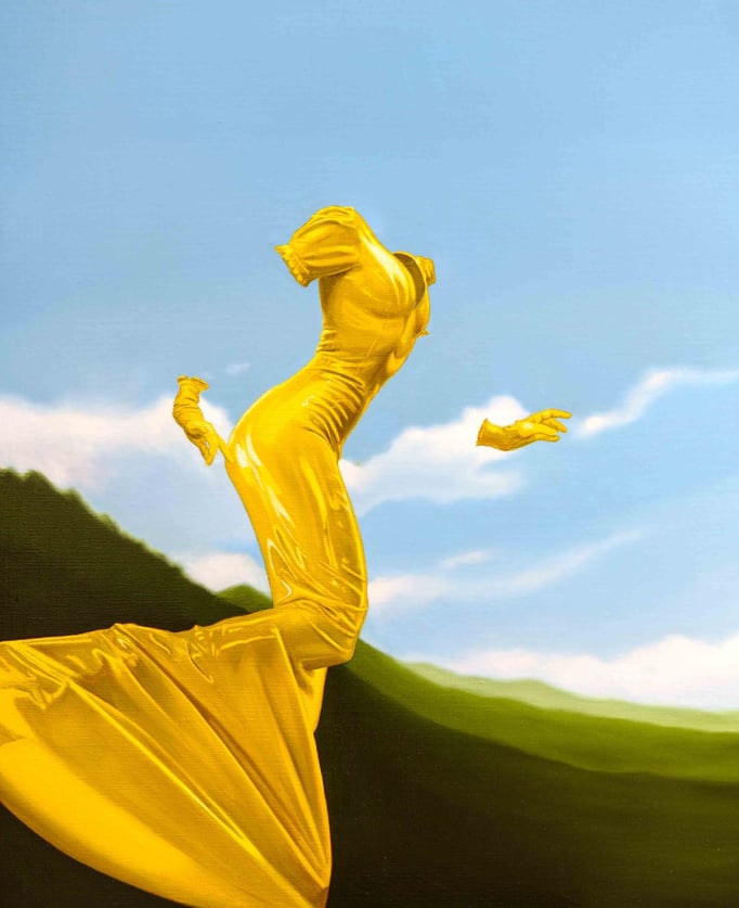 Down the hills, 120x90 cm, B