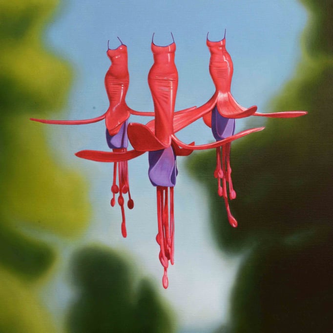 Fuchsia, 90x90 cm. M