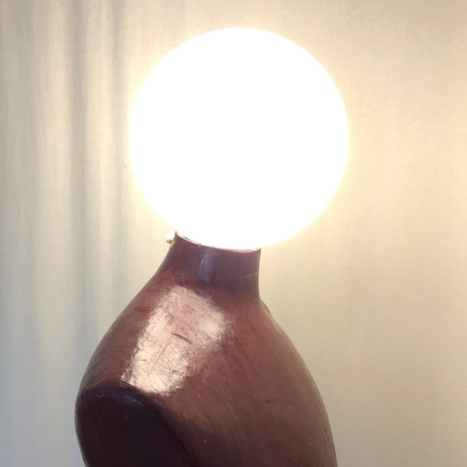 Lichtobjekt Lampe, Kleiderpuppe, Skulptur, Möbel, Licht, Wolfgang Wallner, Hall in Tirol 