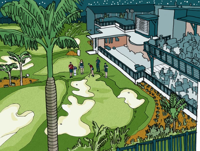 Golf Digest - Tiger Woods' miniature golf course "PopStroke"
