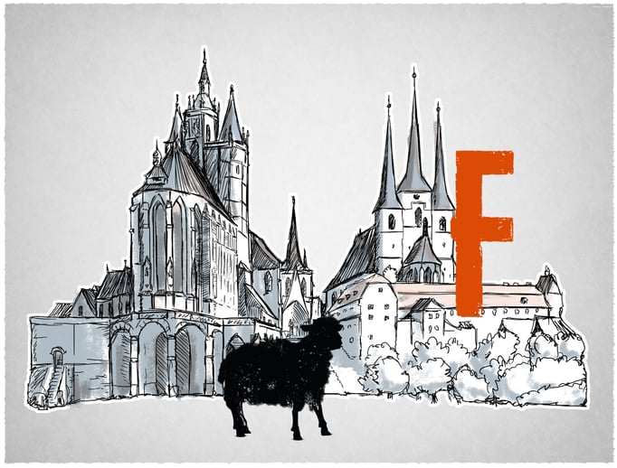 Illustration for image film / Das Schwarze Schaf